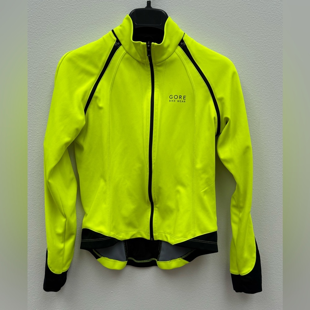 Gore Bike Wear Neon Yellow Cycling Jacket Women Size M